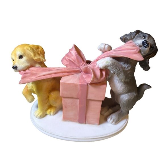 Home Interiors What's inside? Puppies Dogs with Present Gift 2003 - Picture 2 of 11